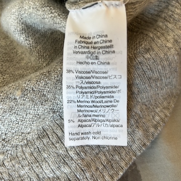 Gray Madewell Wool Blend Sweater, Size Medium - Picture 4 of 4